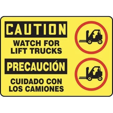 Accuform BILINGUAL OSHA CAUTION Safety Sign SBMVHR685MVA SBMVHR685MVA